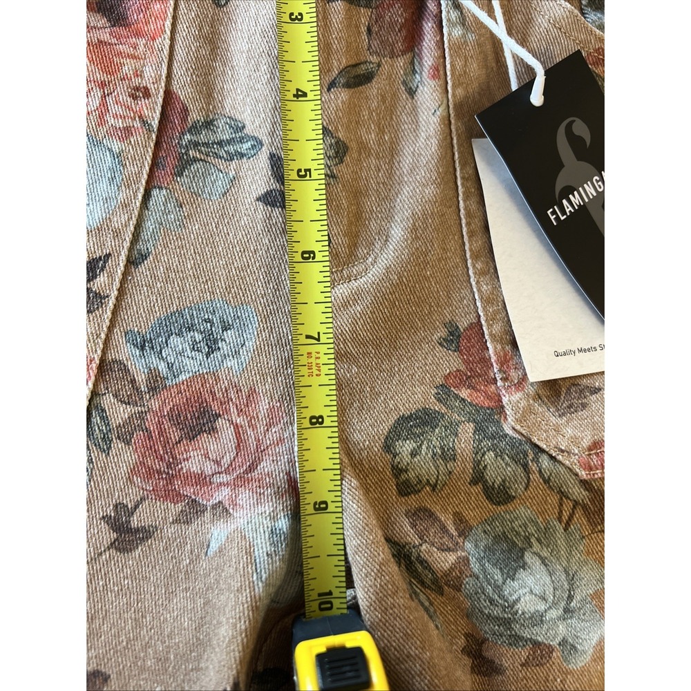 Flamingals Women's Floral Denim Straight Jeans Size Small - Picture 4 of 6